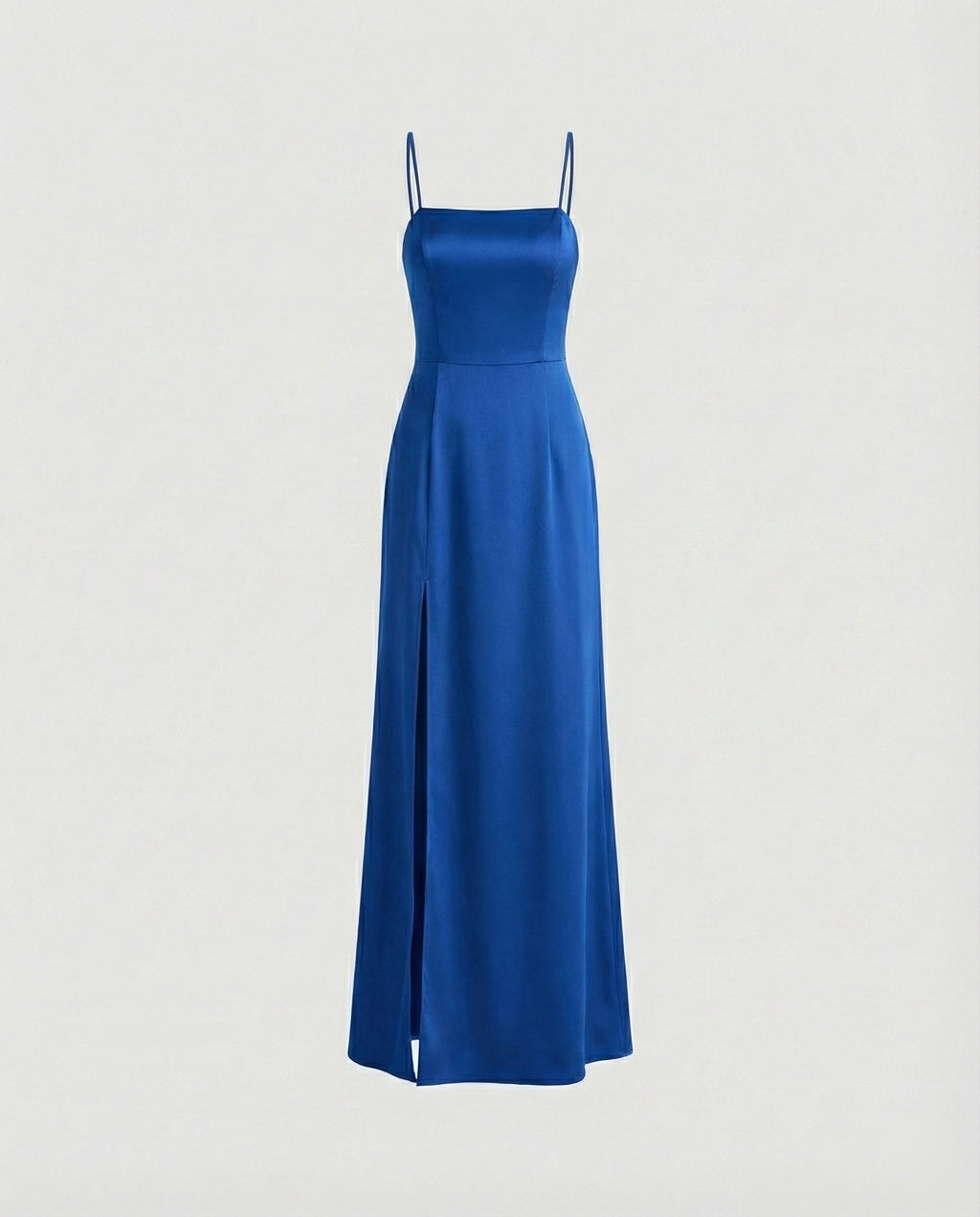 Women Elegant Evening Dress with Flowing Skirt and Deep Slit