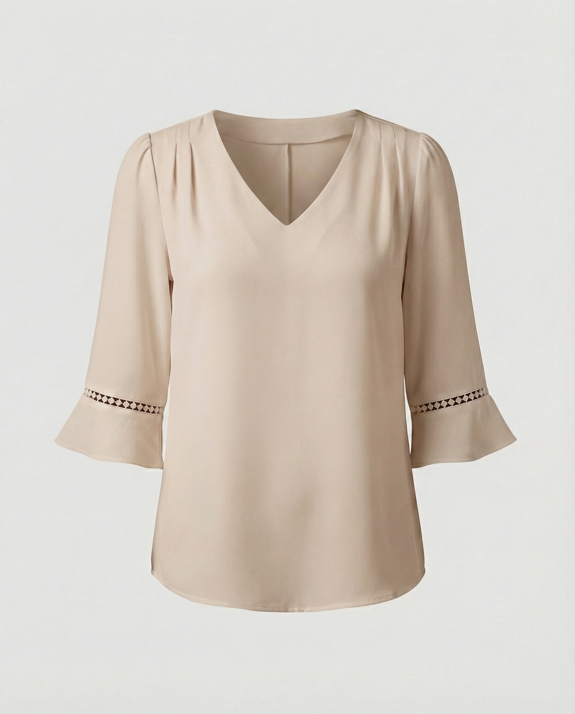 Women's Blouse Top Women's V-Neck Crepe