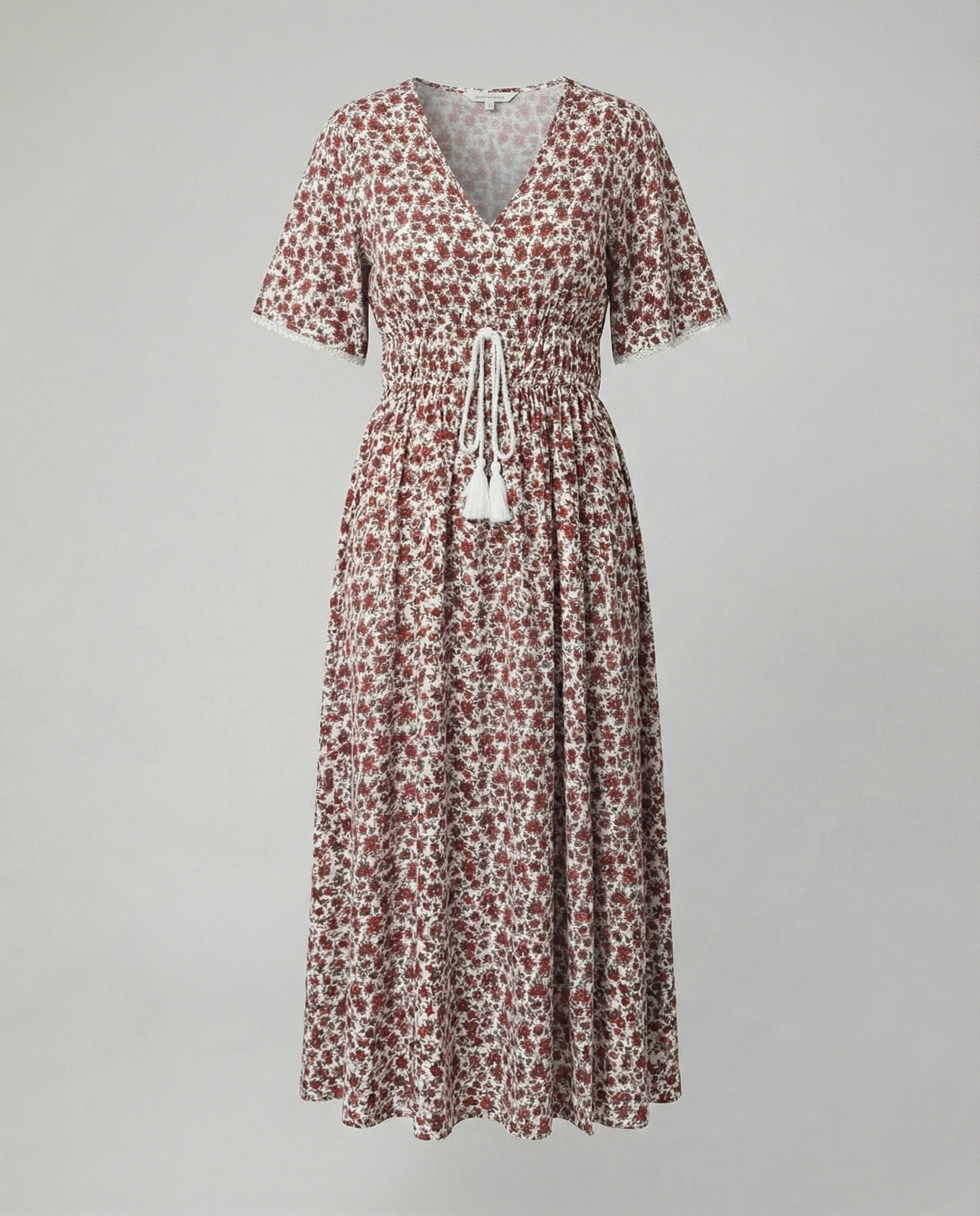 Women's Maxi Dress with Floral Accents