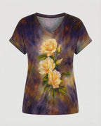 Blouses Tunic V-Neck Women Floral