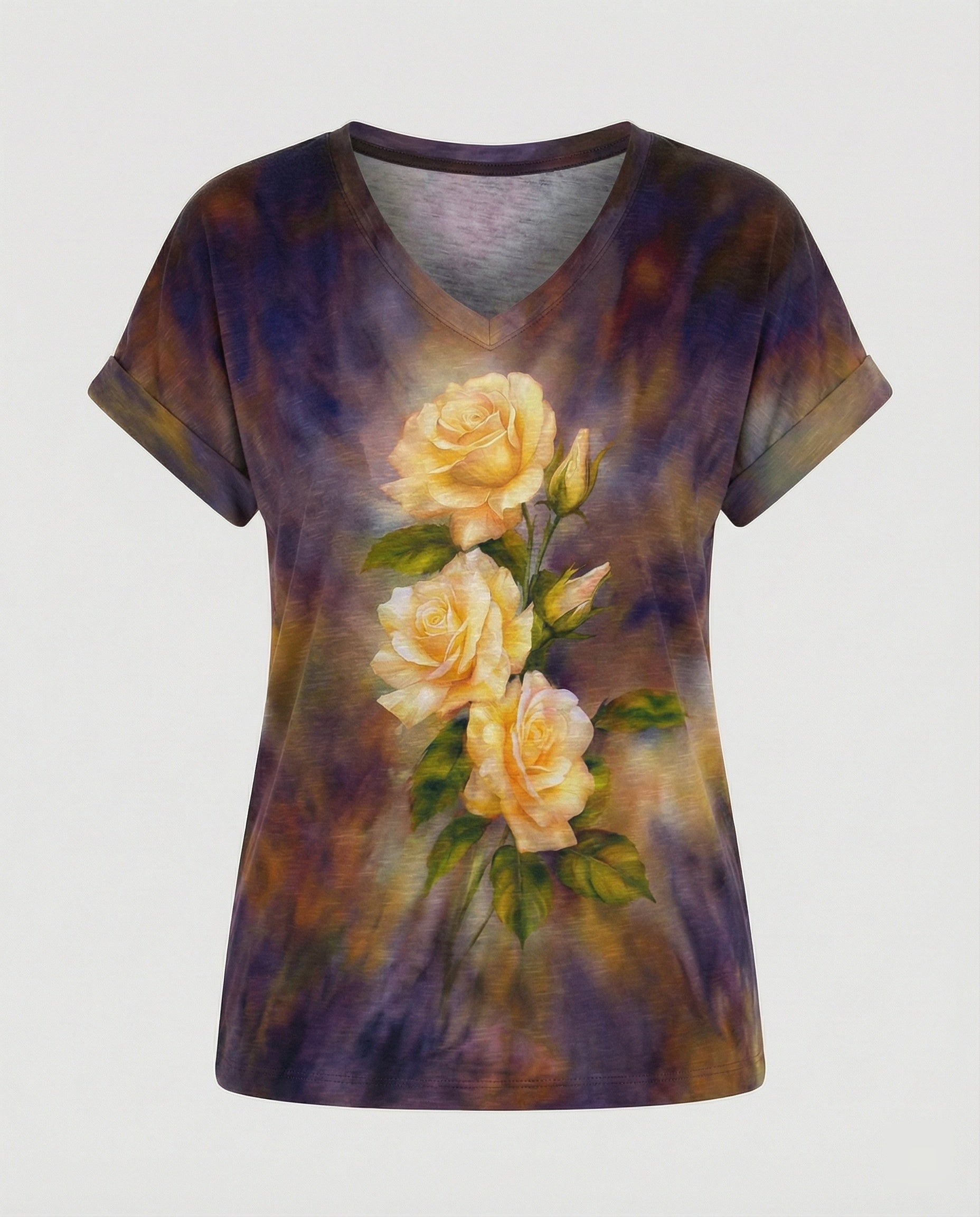 Blouses Tunic V-Neck Women Floral