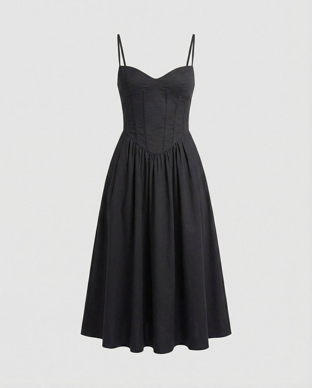 Women Elegant Long Dress with Tailored Silhouette and Flared Skirt