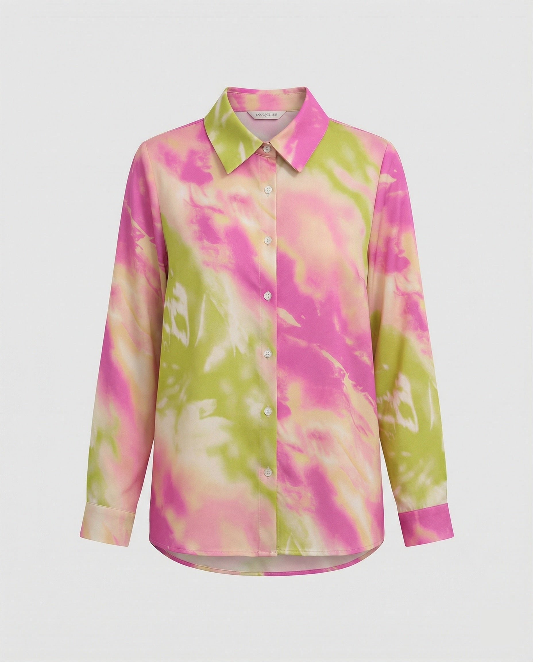 Women's Blouse Top Viscose Batik with Kent Collar