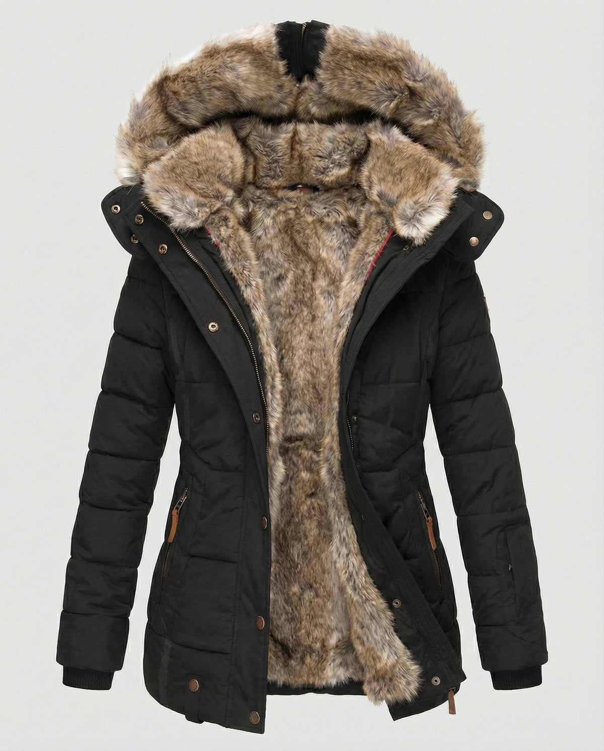 Fashion Glam | Warm waterproof winter coat with lining and hood
