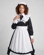 Women's costume dress with ruffle details and elegant accessories Fashion Glam