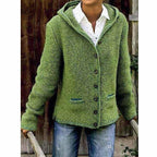 Fashion Glam Hooded Knit Coat