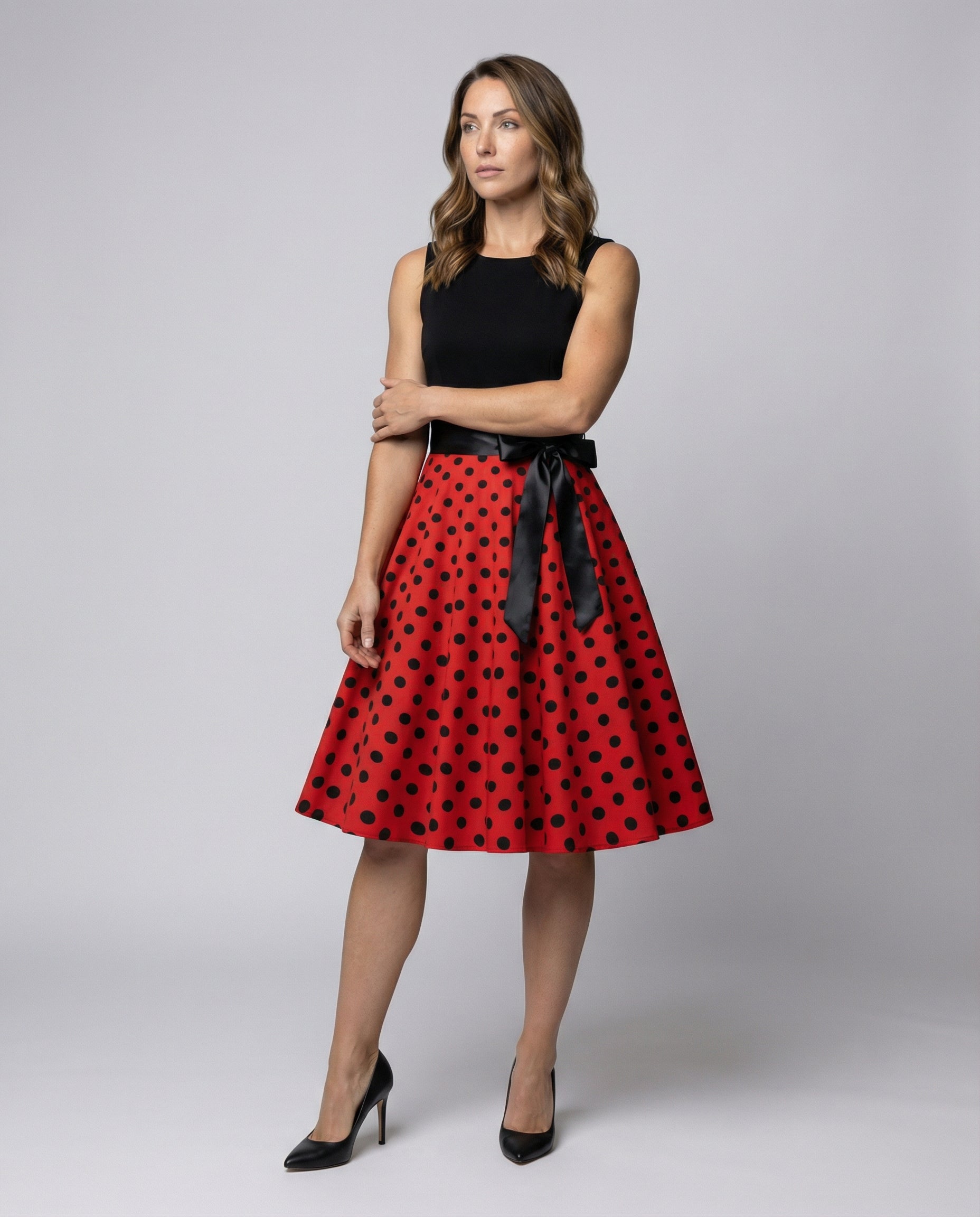 Rockabilly Dress Polka Dots-Fashion Glam