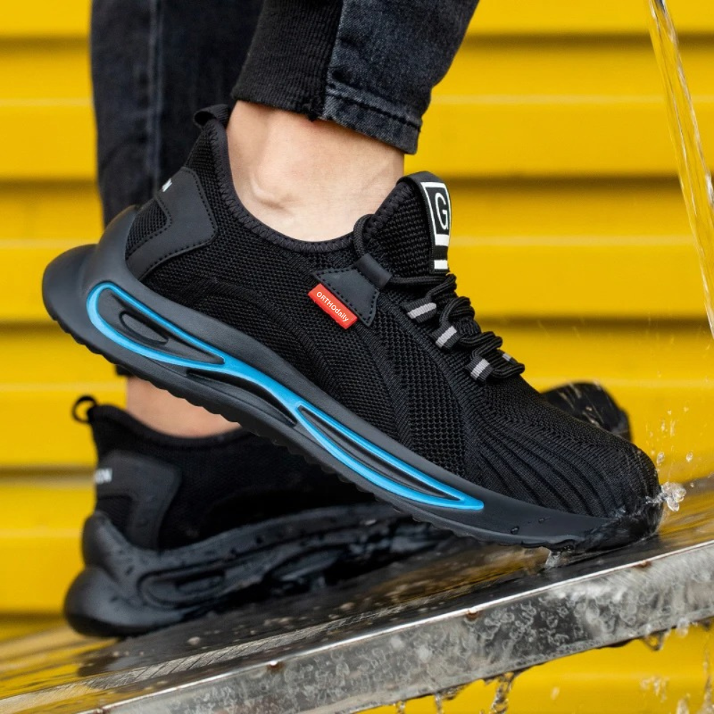 Orthopedic safety shoes with steel toe