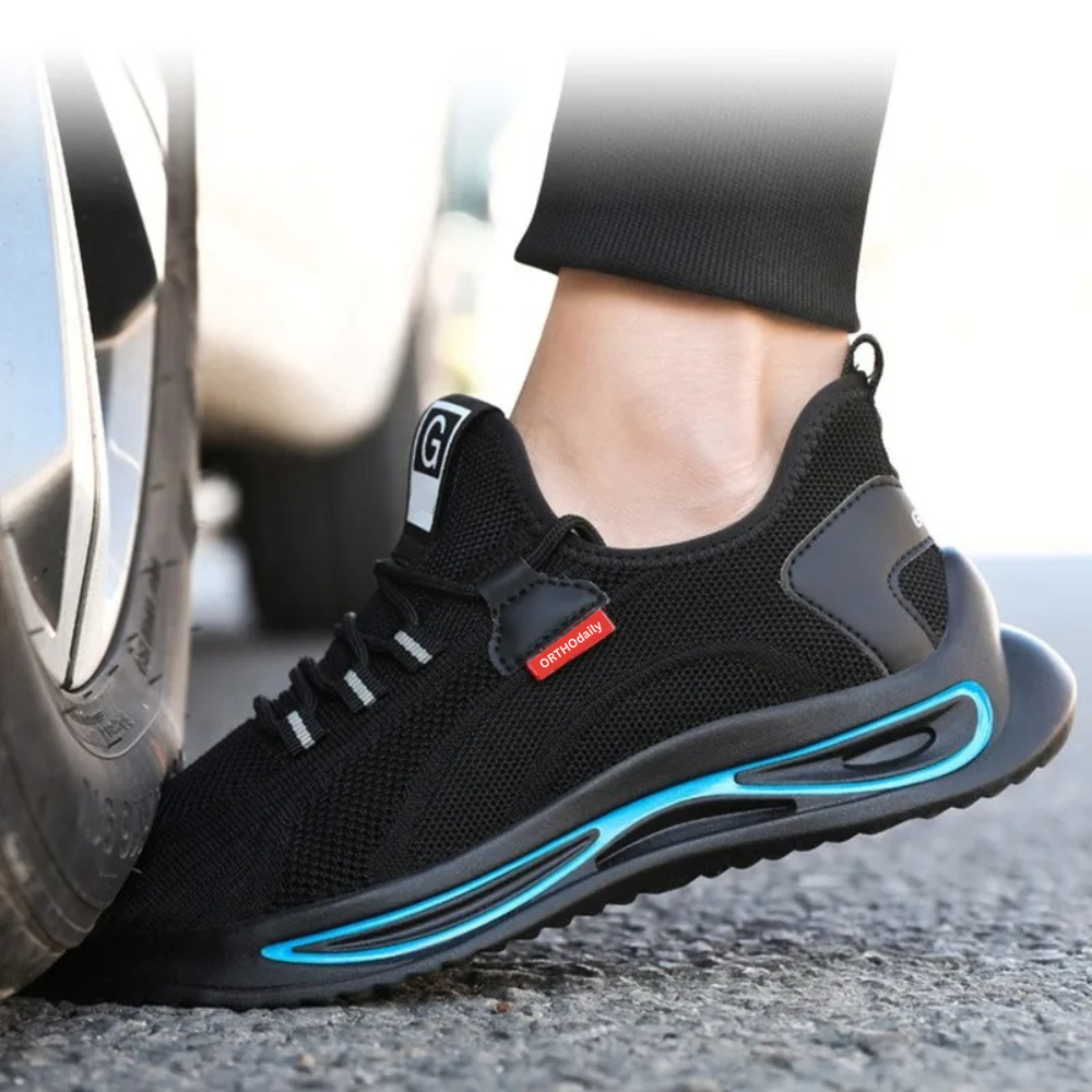Orthopedic safety shoes with steel toe
