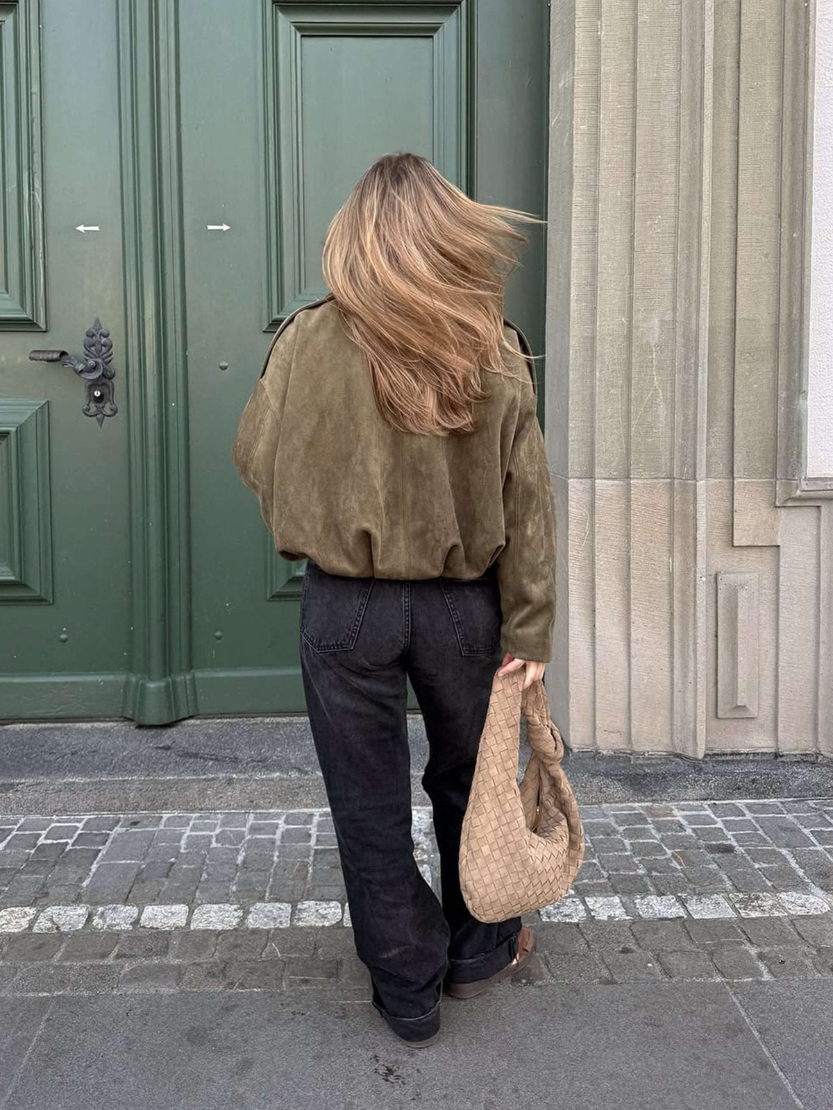 Fashion Glam | Suede Bomber Jacket