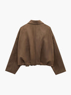 Fashion Glam | Suede Bomber Jacket