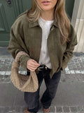 Fashion Glam | Suede Bomber Jacket