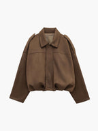 Fashion Glam | Suede Bomber Jacket