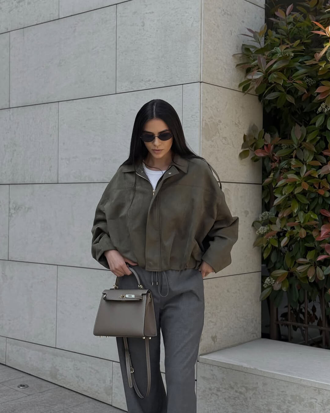 Fashion Glam | Suede Bomber Jacket