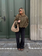 Fashion Glam | Suede Bomber Jacket