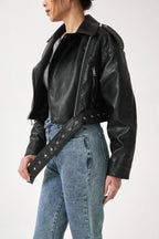 Fashion Glam | Short-Cut Biker Jacket - Vintage & Stylish