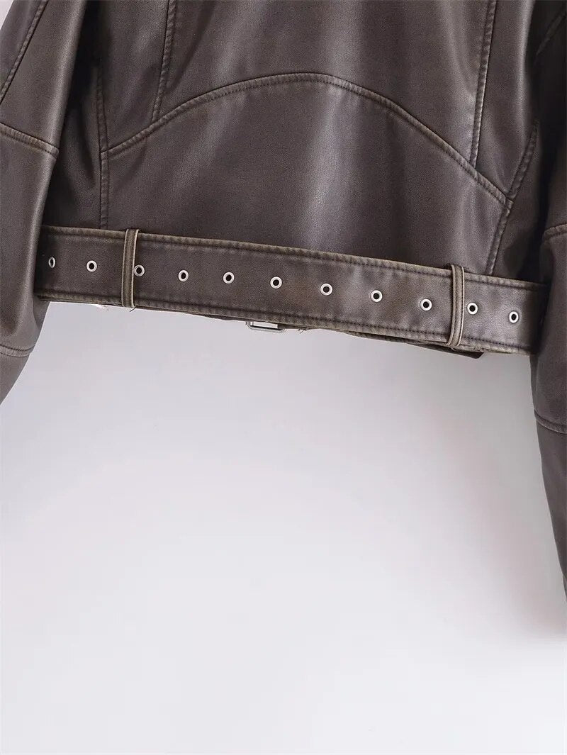 Fashion Glam | Short-Cut Biker Jacket - Vintage & Stylish