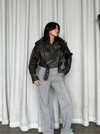 Fashion Glam | Short-Cut Biker Jacket - Vintage & Stylish