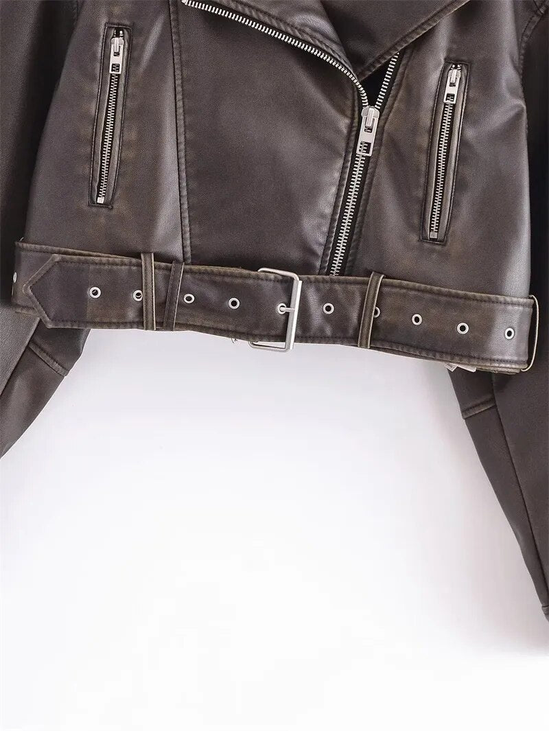 Fashion Glam | Short-Cut Biker Jacket - Vintage & Stylish