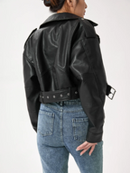 Fashion Glam | Short-Cut Biker Jacket - Vintage & Stylish