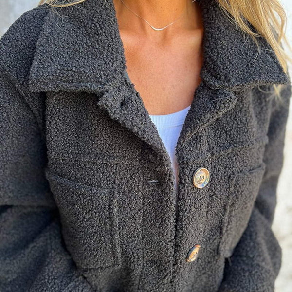 Zoe - Stylish Short Wool Jacket with Lapels