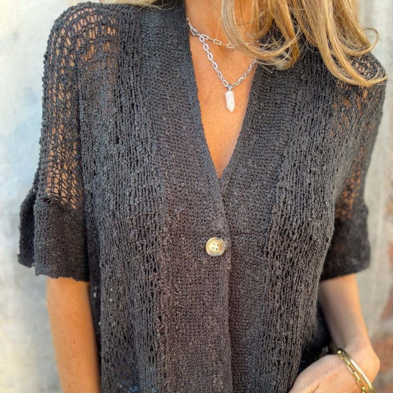 ELLISON – AIRY TEXTURED MILTON KNITTED SHIRT