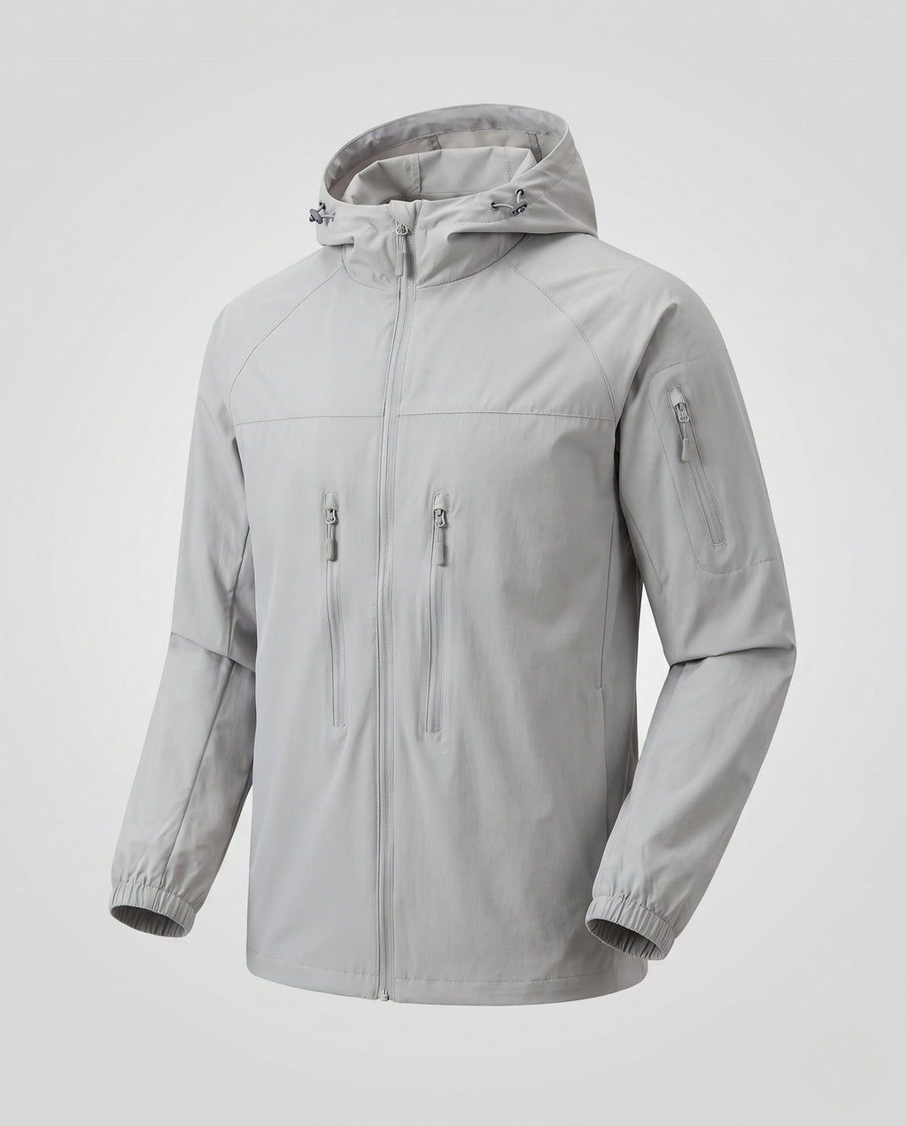 Unisex nan functional travel and trekking jacket with hood, breathable lightweight material and concealed zip pockets Fashion Glam-Fashion Glam