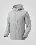 Unisex nan functional travel and trekking jacket with hood, breathable lightweight material and concealed zip pockets Fashion Glam-Fashion Glam