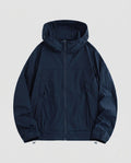 Unisex nan lightweight hooded outdoor jacket with water-repellent DWR coating and adjustable hem Fashion Glam-Fashion Glam