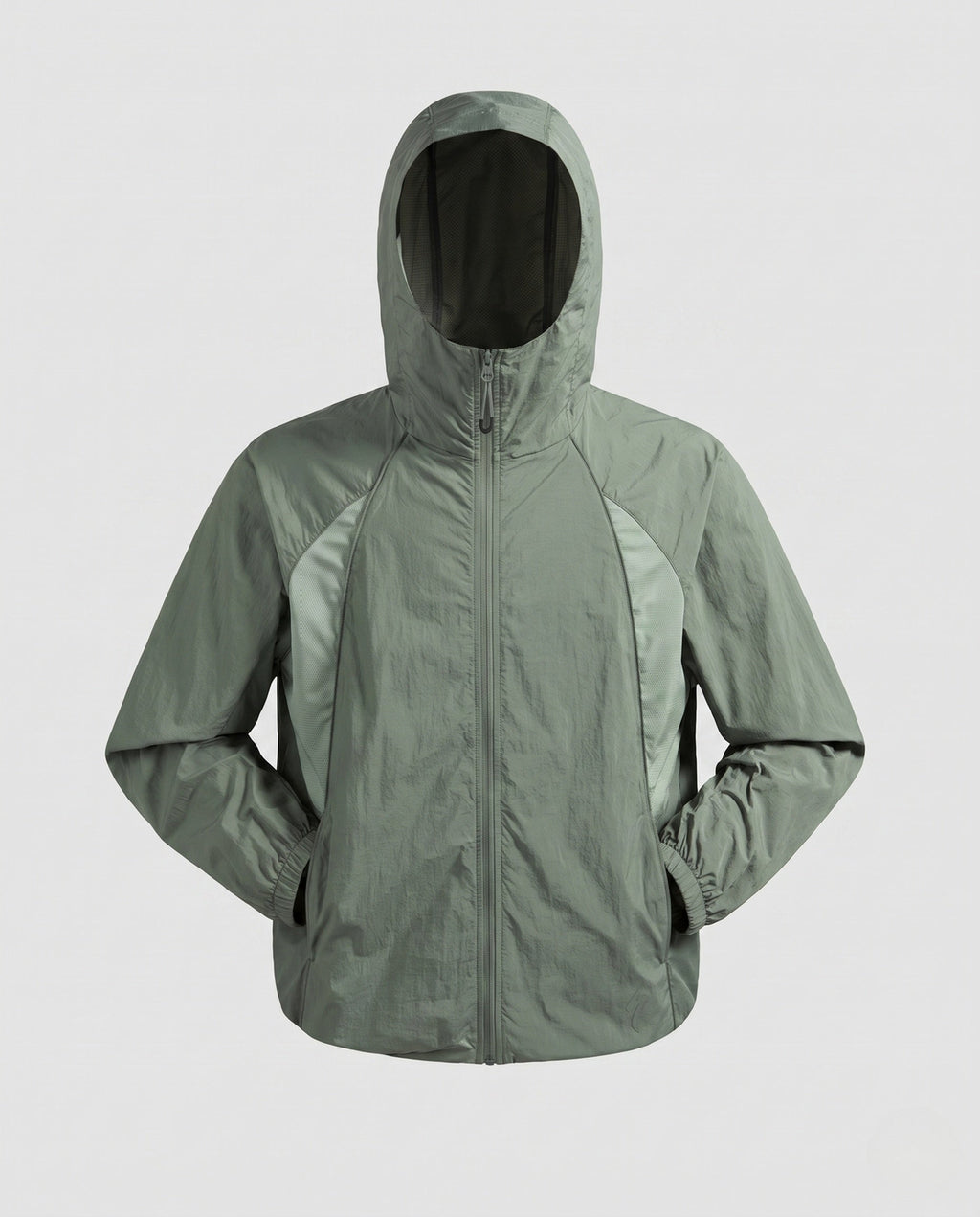 Unisex nan lightweight running and wind jacket with hood, breathable mesh inserts and packing function Fashion Glam-Fashion Glam
