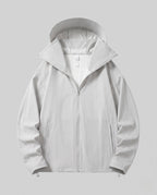 Unisex nan lightweight water-repellent hooded jacket with breathable softshell and concealed zipper Fashion Glam-Fashion Glam