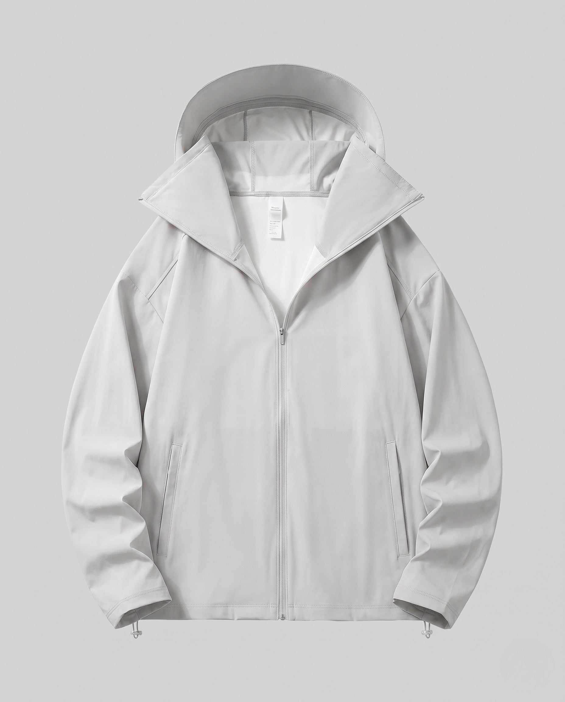 Unisex nan lightweight water-repellent hooded jacket with breathable softshell and concealed zipper Fashion Glam-Fashion Glam