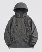 Unisex nan technical packable hooded windbreaker with 2-way zipper, ventilation inserts and adjustable hem Fashion Glam-Fashion Glam