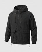 Unisex nan ultra-light windbreaker with adjustable hood, large cargo pockets, and breathable mesh inserts Fashion Glam-Fashion Glam