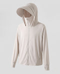 Unisex nan ultralight UV protection hoodie with wide sun visor Fashion Glam-Fashion Glam