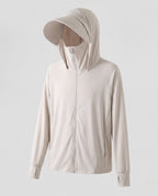 Unisex nan ultralight UV protection hoodie with wide sun visor Fashion Glam-Fashion Glam