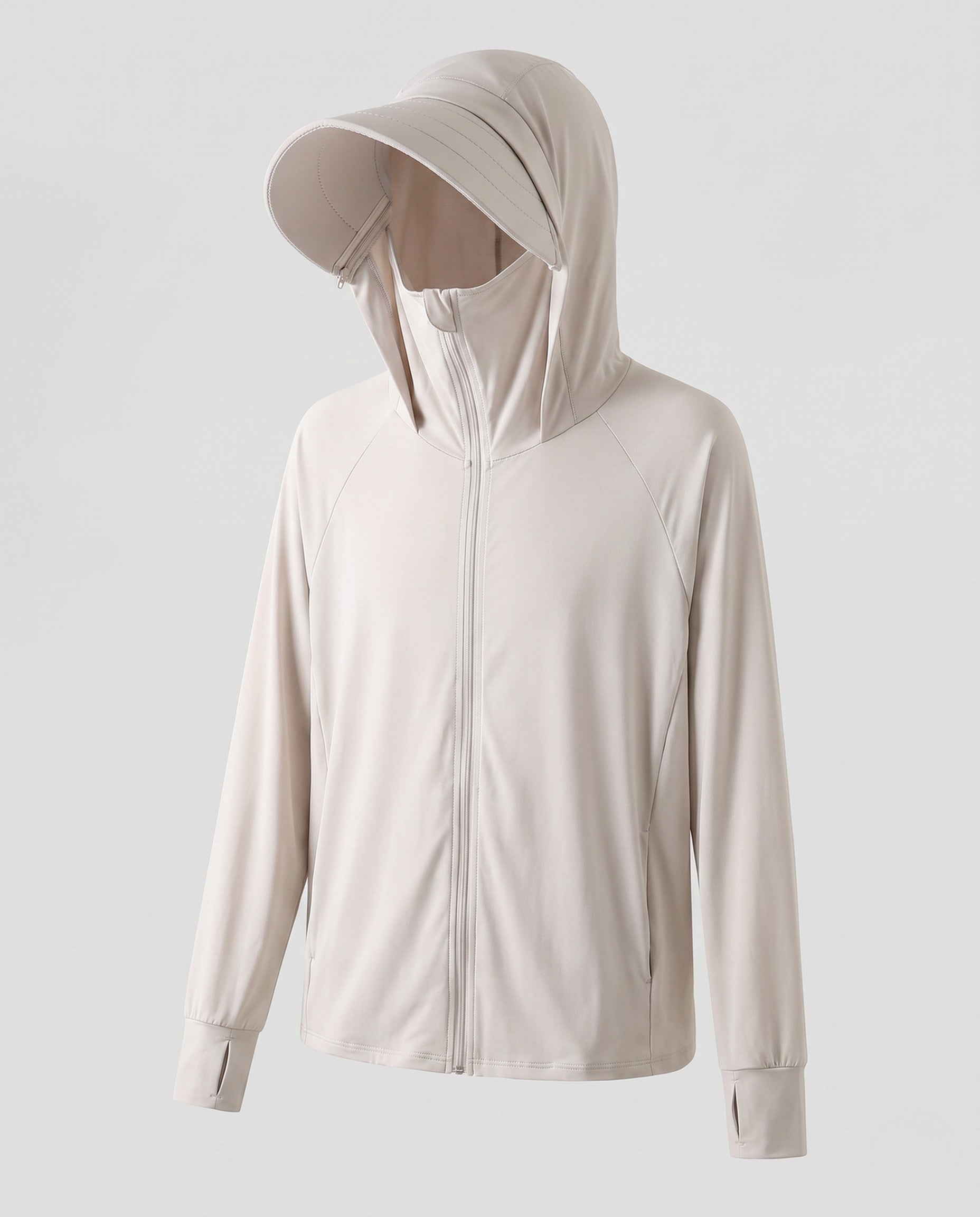 Unisex nan ultralight UV protection hoodie with wide sun visor Fashion Glam-Fashion Glam