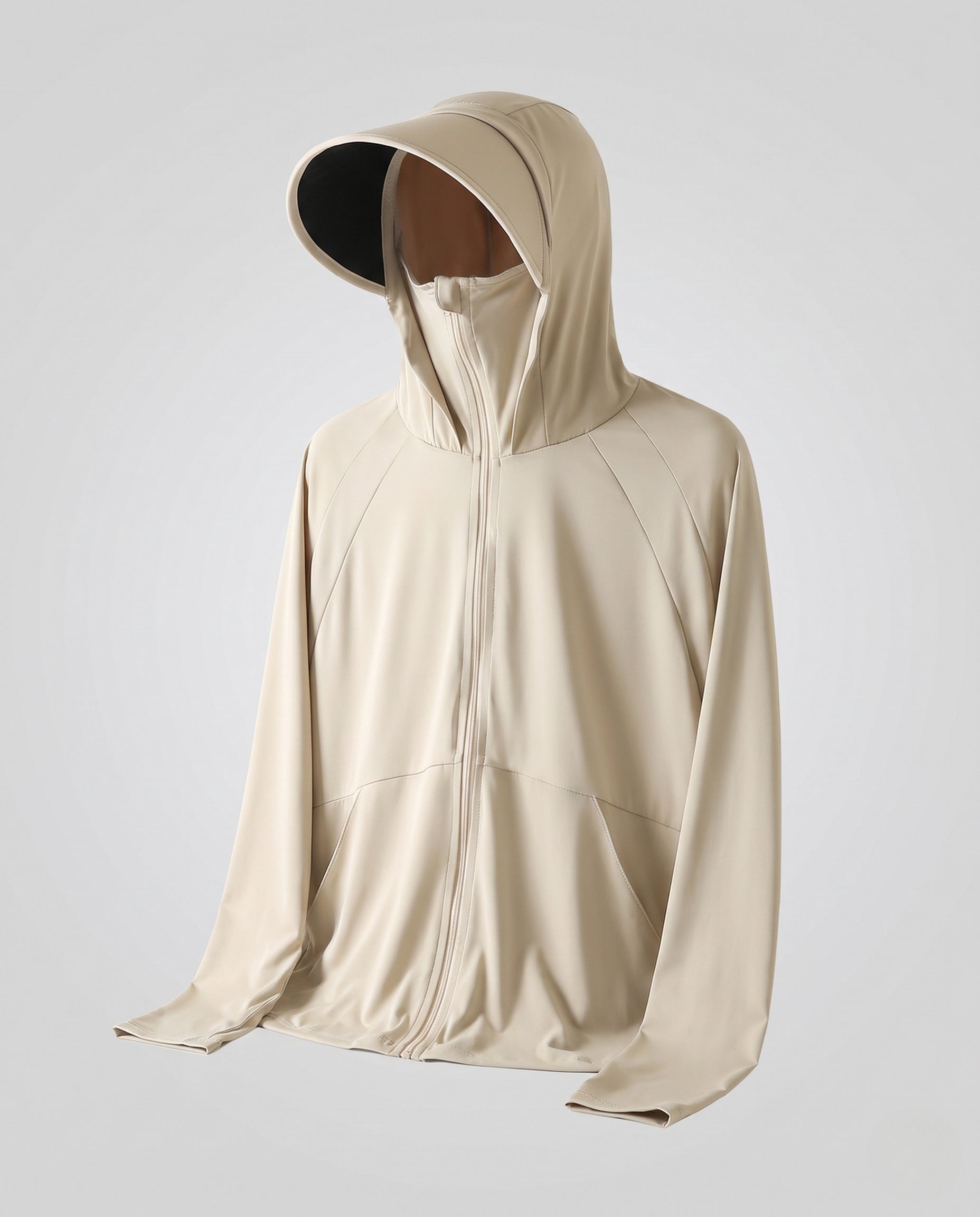 Unisex nan UV protection hoodie jacket with removable visor and breathable cooling fabric Fashion Glam-Fashion Glam
