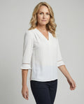 Women's Blouse Top Women's V-Neck Crepe