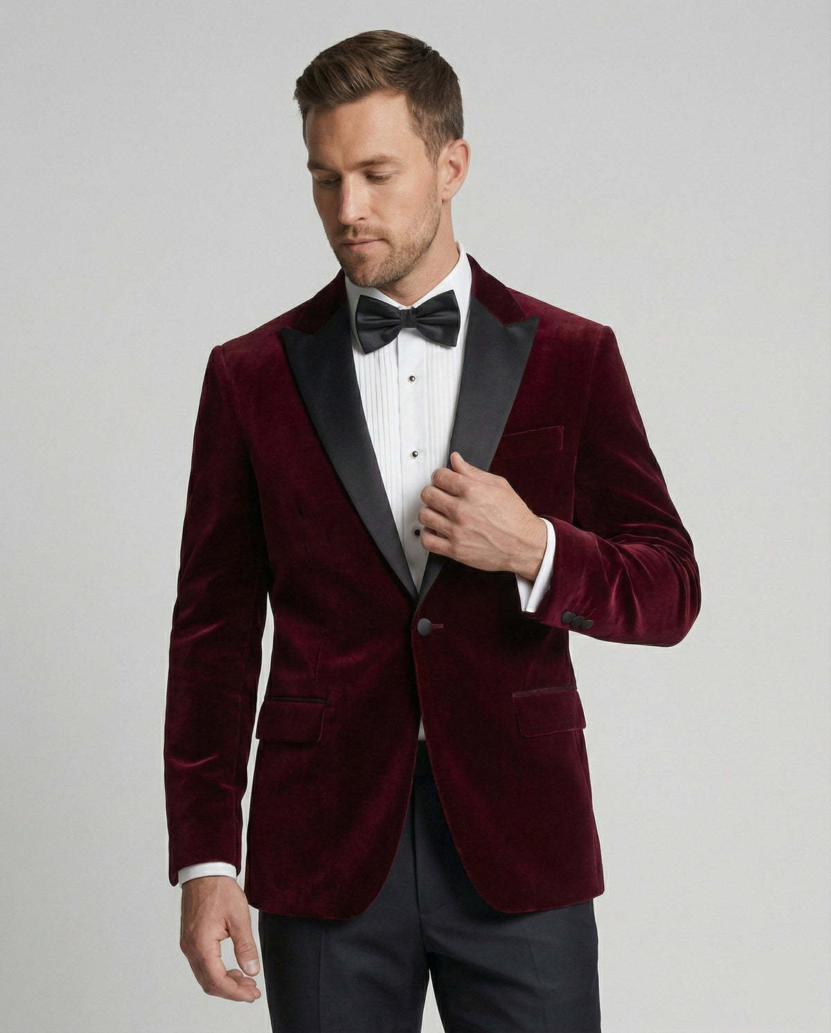 Fashion Glam | Men's Summer Jacket with Slim Fit and Contrasting Lapel