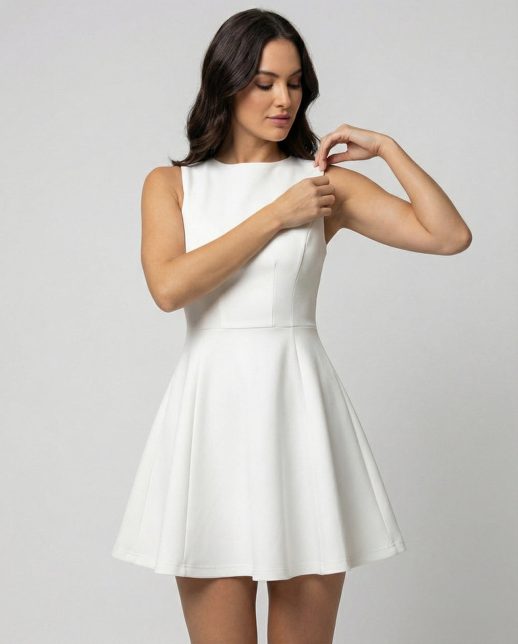 Women A-line dress with fitted top