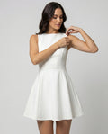 Women A-line dress with fitted top