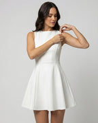 Women A-line dress with fitted top
