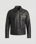 Men's Overshirt Jacket Leather Look