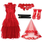 Women’s festive costume dress with voluminous tulle skirt and ruffles Fashion Glam