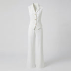 Vest Pants Set Sleeveless Women-Fashion Glam