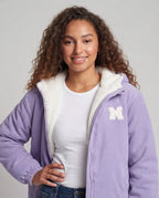Women's Fleece Jacket with Hood Fashion Glam