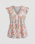 Women A-Line Ruffle Blouse Top-Fashion Glam