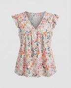 Women A-Line Ruffle Blouse Top-Fashion Glam