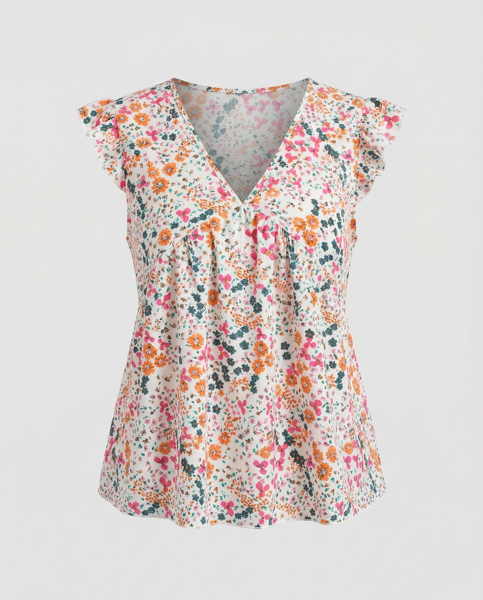 Women A-Line Ruffle Blouse Top-Fashion Glam